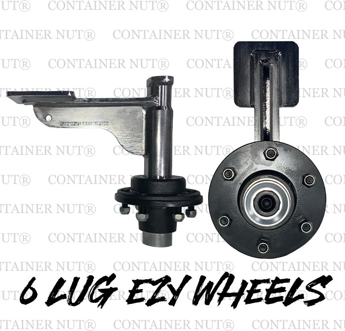 Load image into Gallery viewer, 6 Lug EZY Wheels for moving shipping containers.
