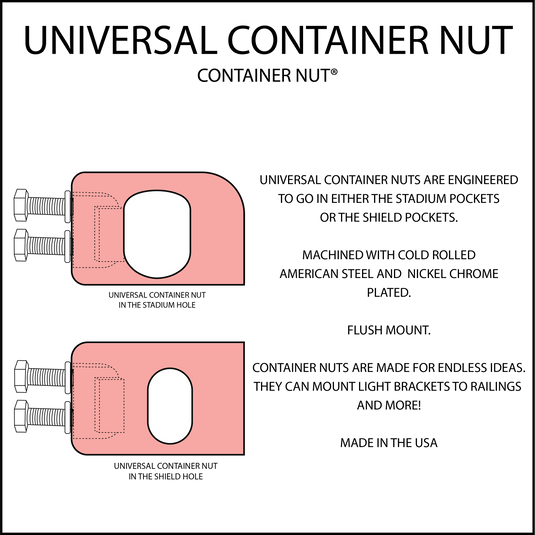 Universal Container Nut | 8 Pack | Shipping Container Mounts