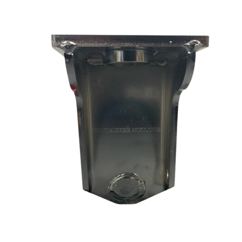 Load image into Gallery viewer, A metal bracket with a wide top and narrow lower half. It&#39;s the HD EZY Lift from Container Nut for lifting shipping containers.
