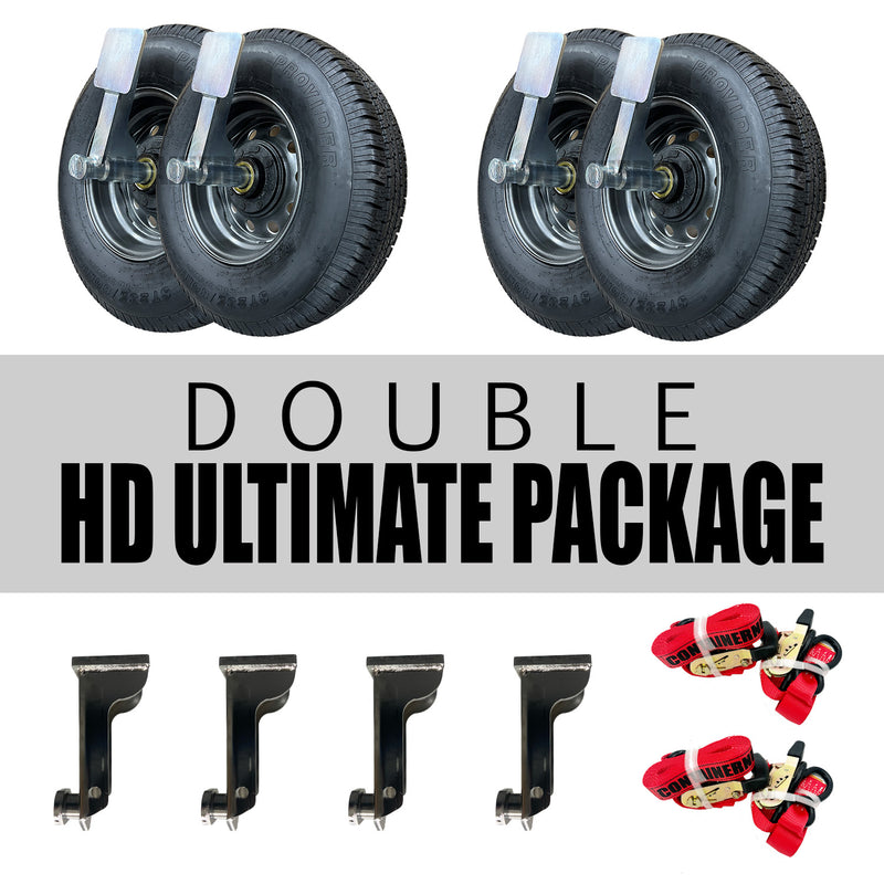 Load image into Gallery viewer, HD DOUBLE ULTIMATE PACKAGE | 8 Lug EZY Wheels + Wheels/Tires + 2 HD Lifters + Ratchet Straps
