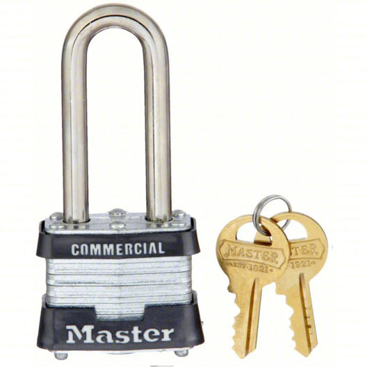 A silver padlock labeled 