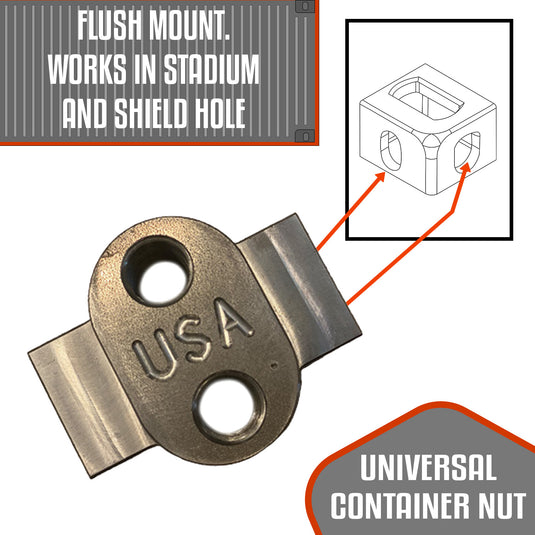 Universal Container Nut | 16 Pack | Shipping Container Mounts